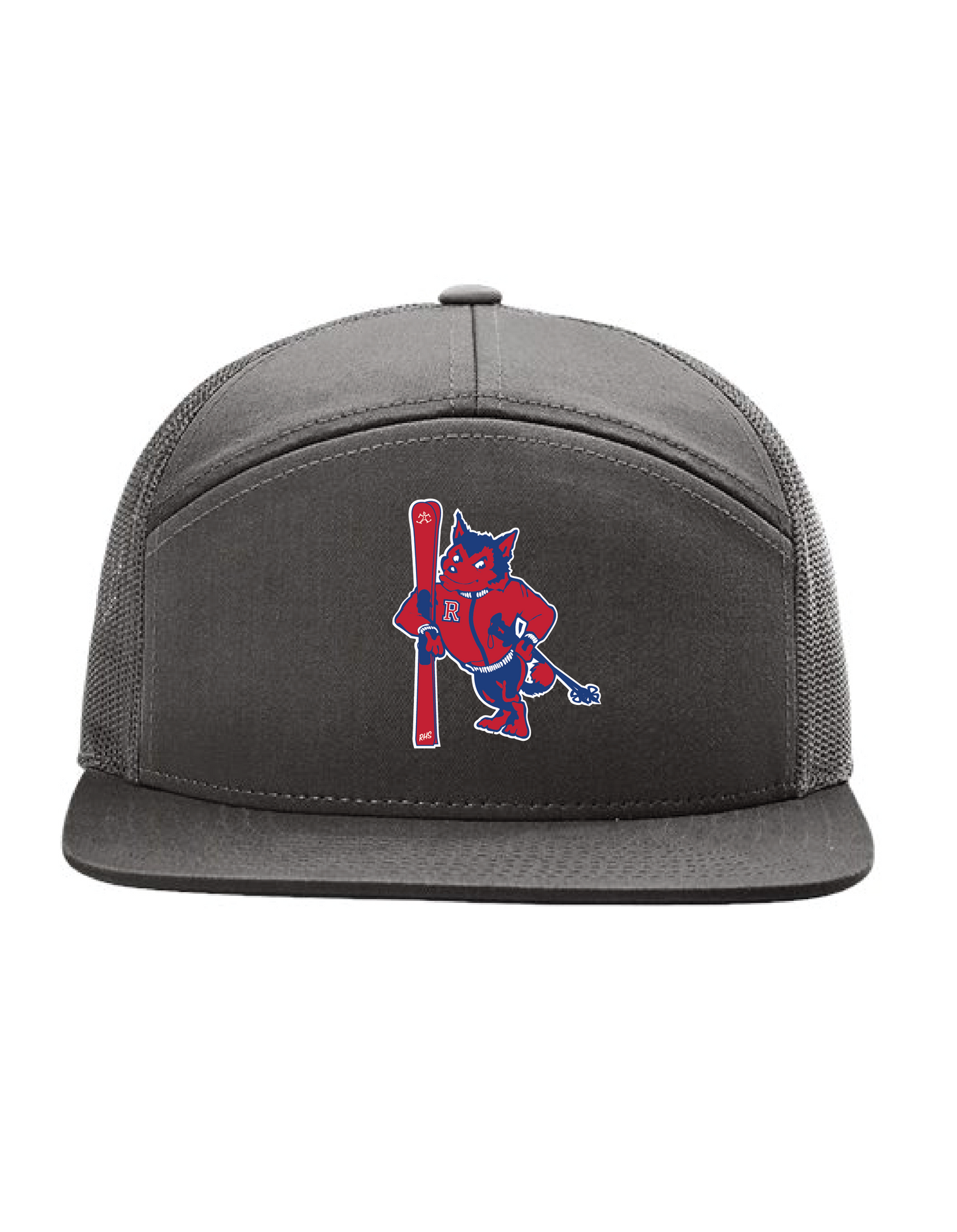Richardson - Seven-Panel Trucker Cap - Charcoal - LeaningHuskie (DTF)