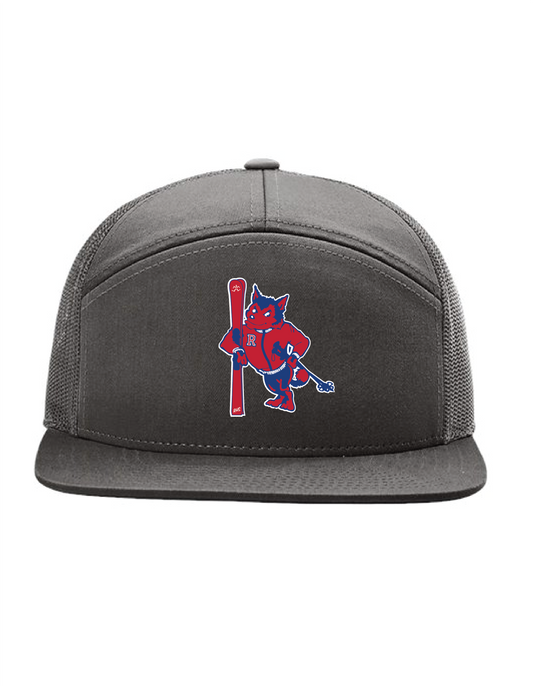 Richardson - Seven-Panel Trucker Cap - Charcoal - LeaningHuskie (DTF)