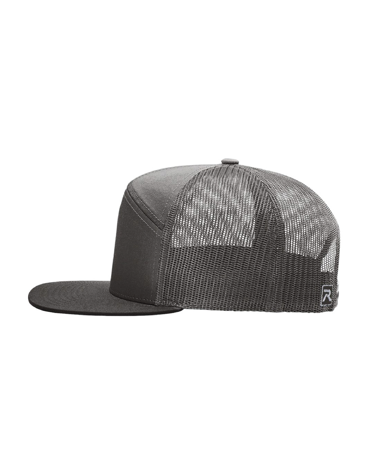 Richardson - Seven-Panel Trucker Cap - Charcoal - LeaningHuskie (DTF)